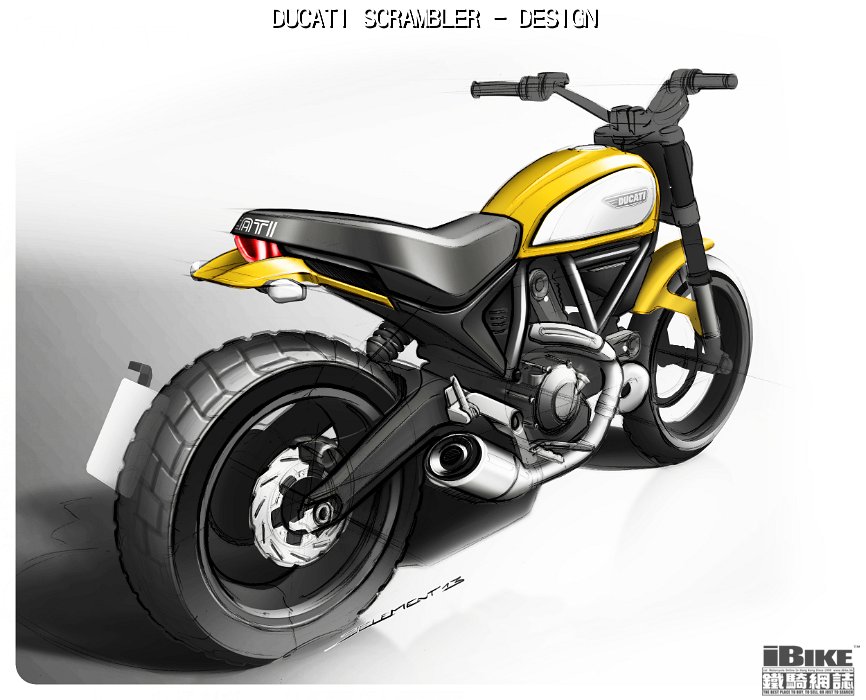 11-75 DUCATI SCRAMBLER SKETCH